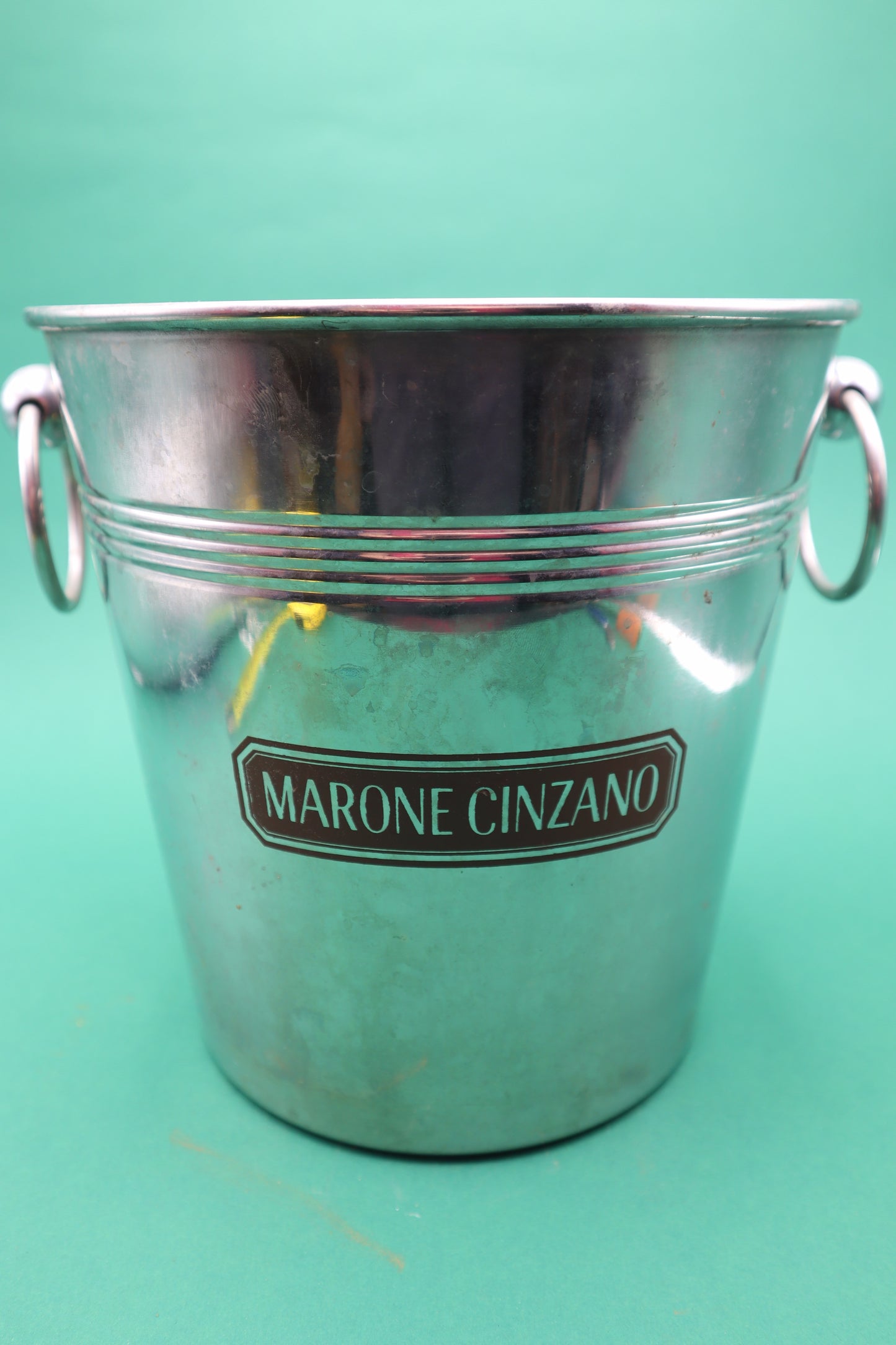 Vintage Marone Cinzano Champagne Bucket secchio di champagne Stainless steel inox