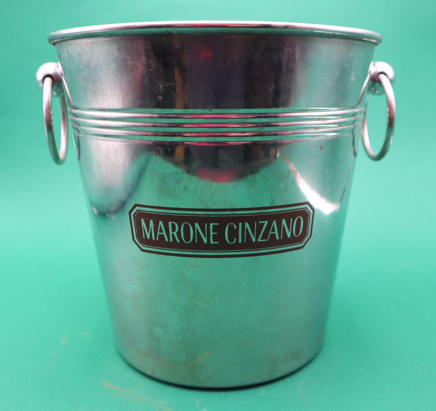 Vintage Marone Cinzano Champagne Bucket secchio di champagne Stainless steel inox