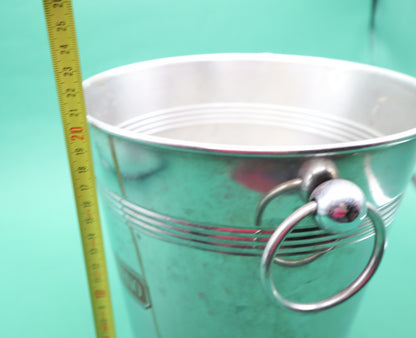 Vintage Marone Cinzano Champagne Bucket secchio di champagne Stainless steel inox