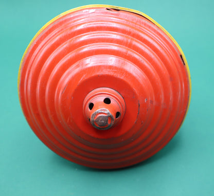 Vintage Spinning top toy collectable rare Tin Trottola Antica in latta colorata