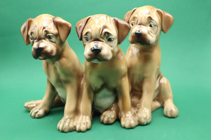 Vintage Ceramica Le Bertetti Torino Sorpresa Tra Cuccioli N.132 Italia RARO