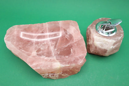 Accendino e posacenere al quarzo rosa Set