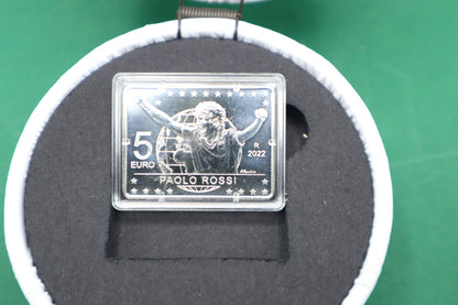 5 Euro Italia 2022 Paolo Rossi Campioni del mondo 1982 Rara