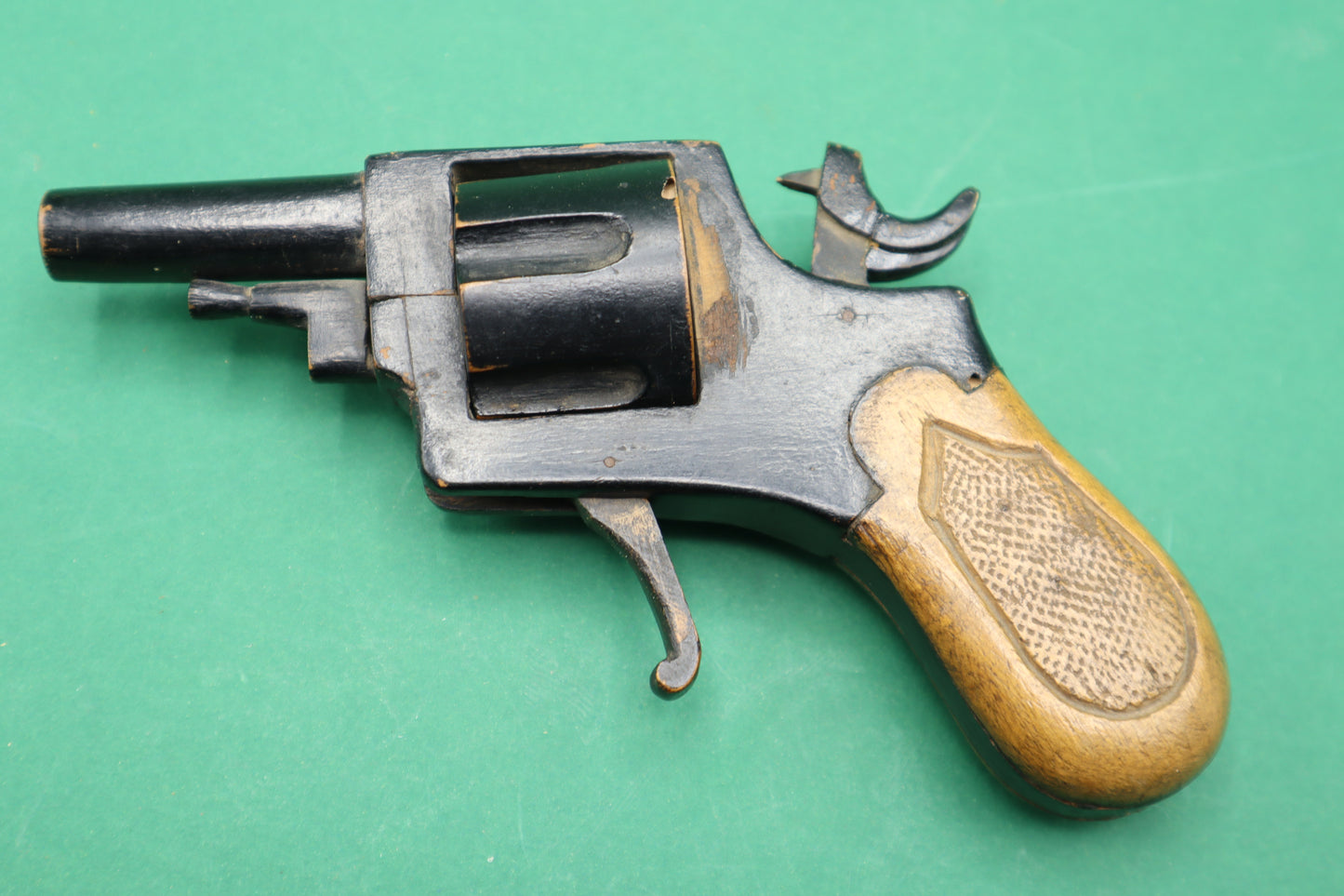 Rarissima pistola giocattolo western colt Edison vintage in legno da collezione