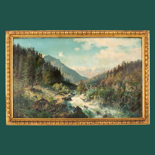 Ambrogio Preda Dipinto Svizzera Valli Swiss Switerland Painting Swiss XIX